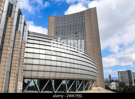 Addis Ababa. 17th Feb, 2024. This photo taken on Feb. 17, 2024 shows an exterior view of the African Union headquarters in Addis Ababa, Ethiopia. The 37th Ordinary Session of the AU Assembly of the Heads of State and Government opened here on Saturday. Credit: Li Yahui/Xinhua/Alamy Live News Stock Photo