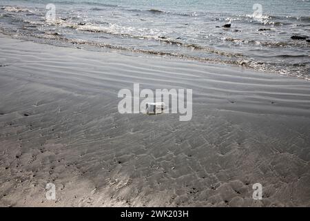 Plastic bottle on the beach of Saint Martin island. Cox's Bazar, Bangladesh Stock Photo