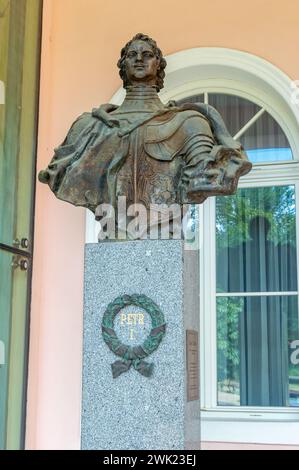 Teplice, Czech Republic - July 16, 2023: Bust of Peter the Great. Stock Photo