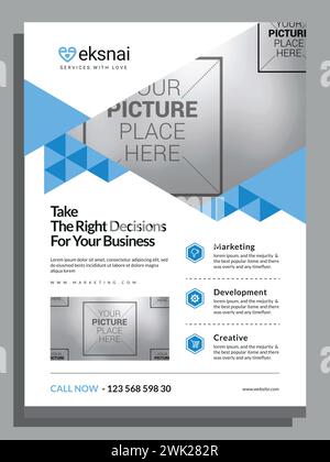 Vector psd corporate real estate business flyer printed ads template Stock Vector