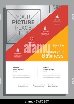 Vector psd corporate real estate business flyer printed ads template Stock Vector