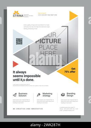Vector psd corporate real estate business flyer printed ads template Stock Vector