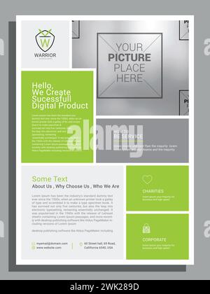 Vector psd corporate real estate business flyer printed ads template Stock Vector