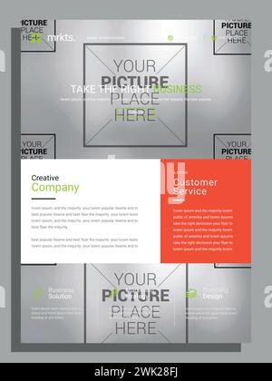 Vector psd corporate real estate business flyer printed ads template Stock Vector