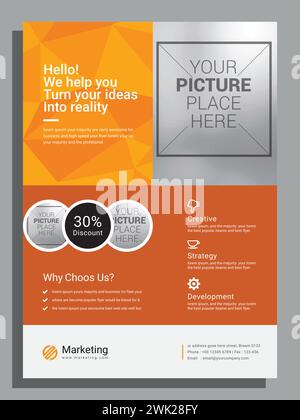 Vector psd corporate real estate business flyer printed ads template Stock Vector