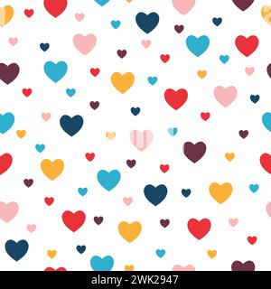 Simple and cute seamless heart pattern Stock Vector