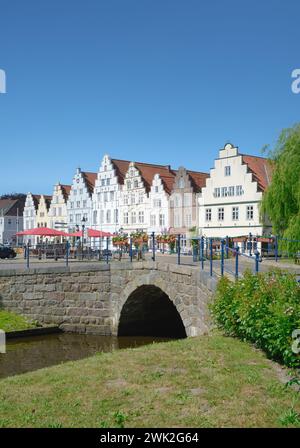Friedrichstadt in North Frisia,Schleswig-Holstein,Germany Stock Photo