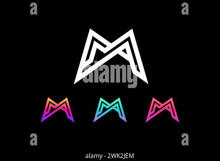 Modern M letter logo design vector illustration Stock Vector