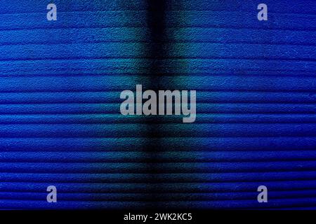 Blue wall with striped patterns Stock Photo