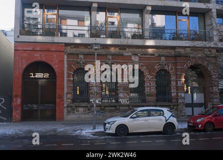 Berlin, Germany - Jan 19, 2024: This post office in Berlin was almost completely destroyed during the Second World War. Sunny winter day. Selective fo Stock Photo