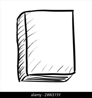 art illustration abstract hand draw vector symbol icon of close book Stock Vector
