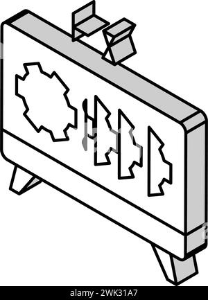 hz settings and test monitor line icon vector illustration Stock Vector ...