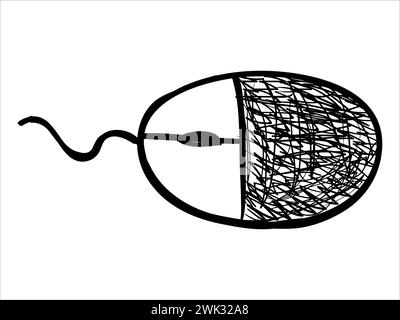 art illustration sketch abstract hand draw vector symbol icon of mouse pad Stock Vector