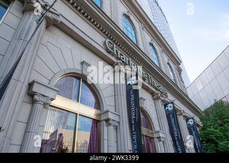 Seoul, South Korea - 2 September 2023: Charlotte Theater, the first theater in Korea that was designated exclusively for musicals, with the Phantom of Stock Photo