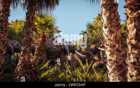 Travel Alentejo interesting places Plants and animal sculptures in Bacalhoa Buddha Eden Park in Portugal Stock Photo