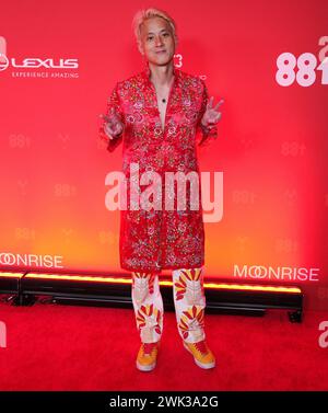 Los Angeles, USA. 17th Feb, 2024. Elephante arrives at the 88rising's Moonrise Gala held at Milk Studios in Los Angeles, CA on Saturday, ?February 17, 2024. (Photo By Sthanlee B. Mirador/Sipa USA) Credit: Sipa USA/Alamy Live News Stock Photo