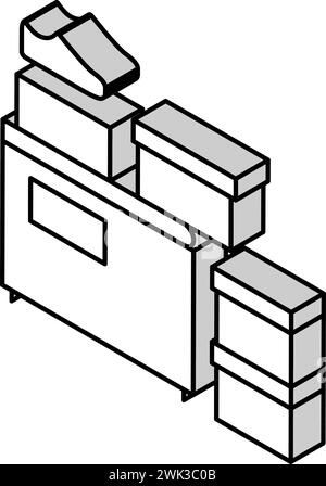 shoes packaging conveyor line icon vector illustration Stock Vector ...