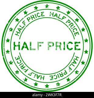 Grunge green cut off word round rubber seal stamp on white background ...