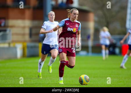 London, England. 18 February, 2024.  Noelle Maritz of Aston Villa in action during the Women's Super League match between Tottenham Hotspur and Aston Villa at Brisbane Road. Credit: Alexander Canillas/Alamy Live News Stock Photo