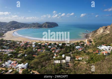 San juan Del Sur resort in Nicaragua aerial drone panorama view Stock Photo