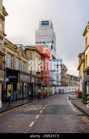 Refurbishment on the historic Grade II listed Town Hall by Grade II listed Town Hall by Beard Construction, Trowbridge, Wiltshire England, UK Stock Photo