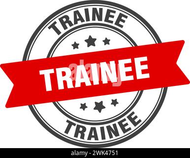 trainee stamp. trainee round sign. label on transparent background Stock Vector