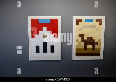 INVADER S SPACE STATION A MIND BLOWING EXHIBITION IN PARIS Stock Photo