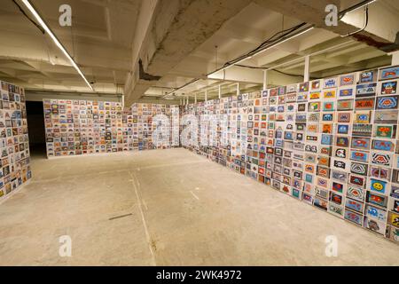 INVADER S SPACE STATION A MIND BLOWING EXHIBITION IN PARIS Stock Photo