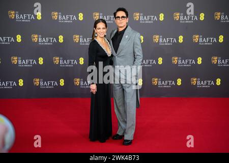 London, UK. Sunday 18th February 2024. Robert Downey Jr. and Susan Downey attending the Bafta Film Awards 2024, at the Royal Festival Hall, Southbank Centre, London. Photo credit should read: Matt Crossick/Alamy Live News Stock Photo