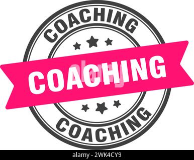 coaching stamp. coaching round sign. label on transparent background Stock Vector