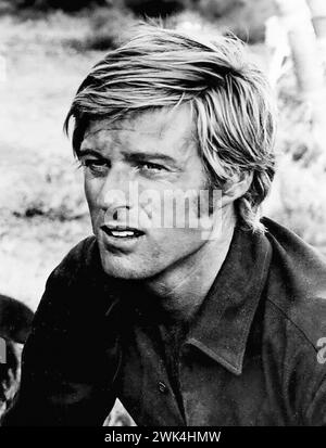 Robert Redford. Portrait of the American actor and film director, Charles Robert Redford Jr. (b. 1936), publicity still for Tell Them Willie Boy Is Here, 1969 Stock Photo