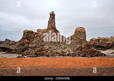 Salt desert in the Danakil Depression Stock Photo