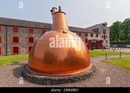 Ireland County Cork Old Midleton Distillery Jameson Heritage Centre copper pot still display Stock Photo