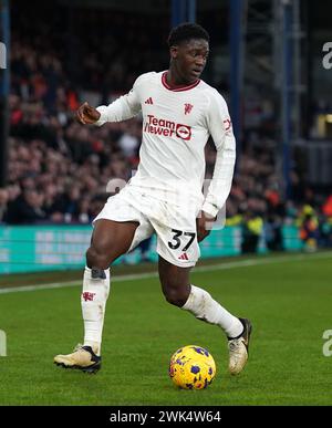 Manchester United's Kobbie Mainoo during the Premier League match at Kenilworth Road, Luton. Picture date: Sunday February 18, 2024. Stock Photo