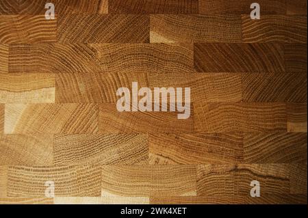 Oak wood chopping board, background texture Stock Photo