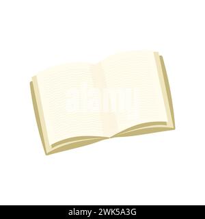 opened book, reading. vector illustration isolated on white background wow Stock Vector