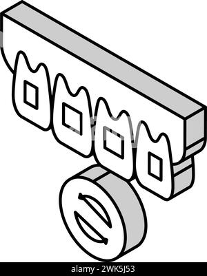 tooth braces isometric icon vector illustration Stock Vector Image ...