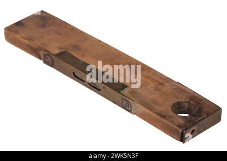 Antique carpenter's boxwood 8 inch ruler with spirit level from 19th ...