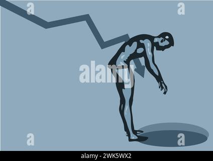 Abstract recession and crisis vector illustration Stock Vector