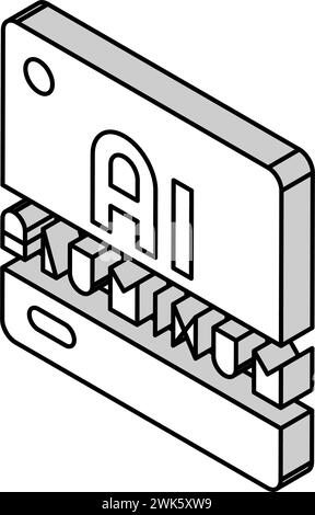 aluminium chemical material isometric icon vector illustration Stock Vector
