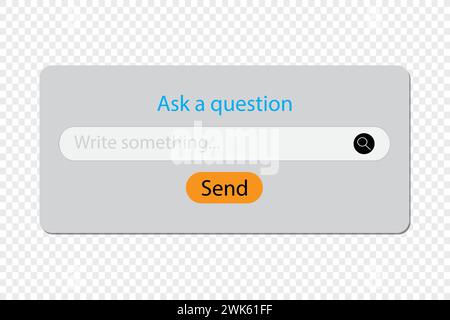 Search bar icon, Search here, Search bar for ui. Search bar vector icons in flat design. Stock Vector