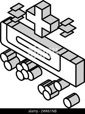 medical drug homeopathy isometric icon vector illustration Stock Vector