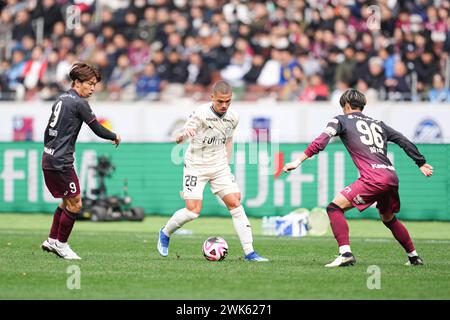 Tokyo, Japan. 17th Feb, 2024. Patrick Verhon (Frontale) Football/Soccer : FUJIFILM SUPER CUP 2024 match between Vissel Kobe 0-1 Kawasaki Frontale at National Stadium in Tokyo, Japan . Credit: AFLO SPORT/Alamy Live News Stock Photo