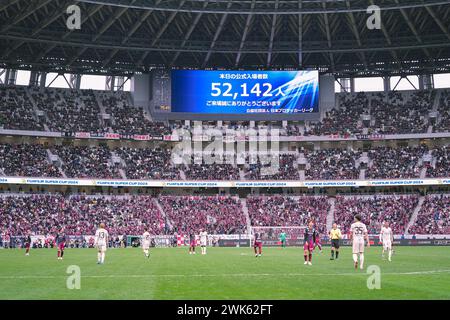 Tokyo, Japan. 17th Feb, 2024. General view Football/Soccer : FUJIFILM SUPER CUP 2024 match between Vissel Kobe 0-1 Kawasaki Frontale at National Stadium in Tokyo, Japan . Credit: AFLO SPORT/Alamy Live News Stock Photo