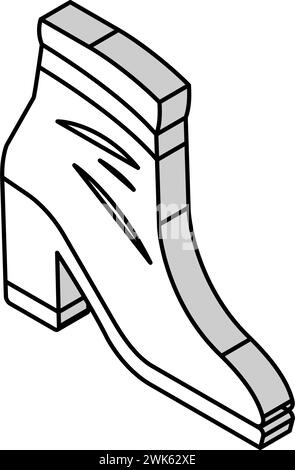 velvet shoe care isometric icon vector illustration Stock Vector
