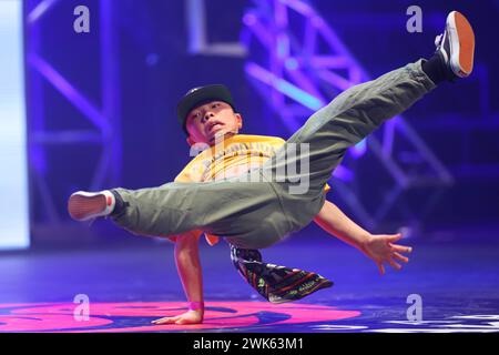 NHK Hall, Tokyo, Japan. 17th Feb, 2024. Wato Kurai/WATO, FEBRUARY 17, 2024 - Breaking : All Japan Breaking Championships 2024 BBOY Junior TOP8 at NHK Hall, Tokyo, Japan. Credit: YUTAKA/AFLO SPORT/Alamy Live News Stock Photo