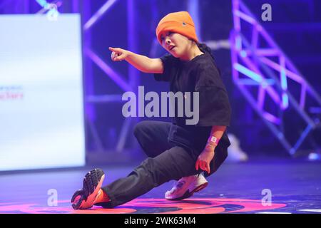 NHK Hall, Tokyo, Japan. 17th Feb, 2024. Mirei Kishimoto/Mirei, FEBRUARY 17, 2024 - Breaking : All Japan Breaking Championships 2024 BGIRL Junior TOP4 at NHK Hall, Tokyo, Japan. Credit: YUTAKA/AFLO SPORT/Alamy Live News Stock Photo