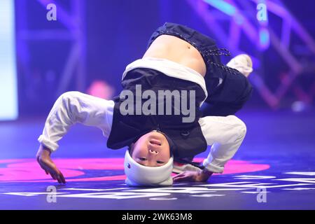 NHK Hall, Tokyo, Japan. 17th Feb, 2024. Chiharu Takenaka/Haru, FEBRUARY 17, 2024 - Breaking : All Japan Breaking Championships 2024 BGIRL Junior TOP8 at NHK Hall, Tokyo, Japan. Credit: YUTAKA/AFLO SPORT/Alamy Live News Stock Photo