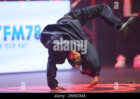 NHK Hall, Tokyo, Japan. 17th Feb, 2024. Nagi Takahashi/7G, FEBRUARY 17, 2024 - Breaking : All Japan Breaking Championships 2024 BGIRL Junior TOP4 at NHK Hall, Tokyo, Japan. Credit: YUTAKA/AFLO SPORT/Alamy Live News Stock Photo