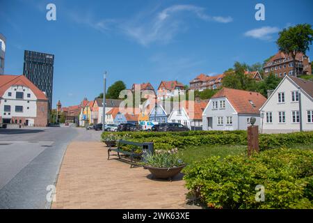 Sonderborg, Denmark  16 May 2023,  The small Danish town of Sonderborg and the Steigenberger Alsik Hotel in the background Stock Photo